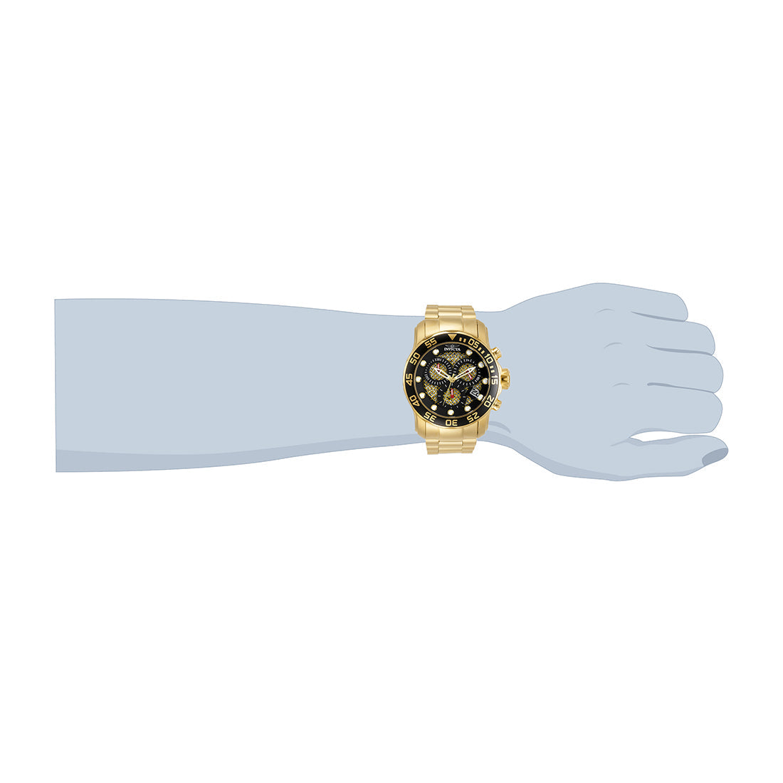 Invicta MenS 19837Syb Pro Diver 18K Gold Ion-Plated Stainless Steel Watch
