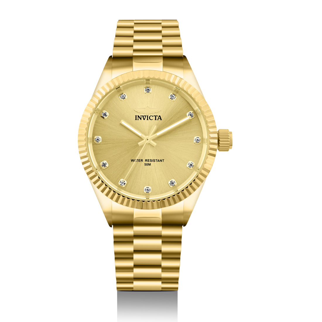 Invicta Specialty Quartz Gold Dial Analog Watch For - Gents 29504