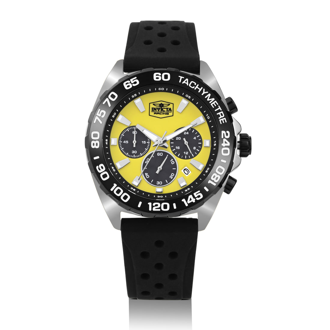 Invicta Racing Quartz Yellow Dial Analog Watch For Gents - 47770