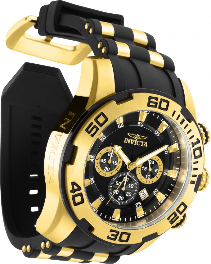Invicta SPro Diver SCUBA Quartz Black Dial Analog Watch For Gents - 22312