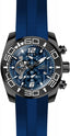 Invicta Silicone Casual Chronograph Blue Dial Men's Watch-22812, Band Color:Blue