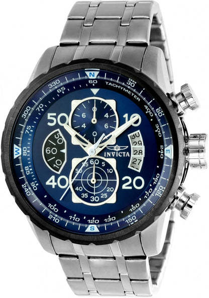 Invicta Aviator Quartz Blue Dial Analog Watch For Gents - 22970