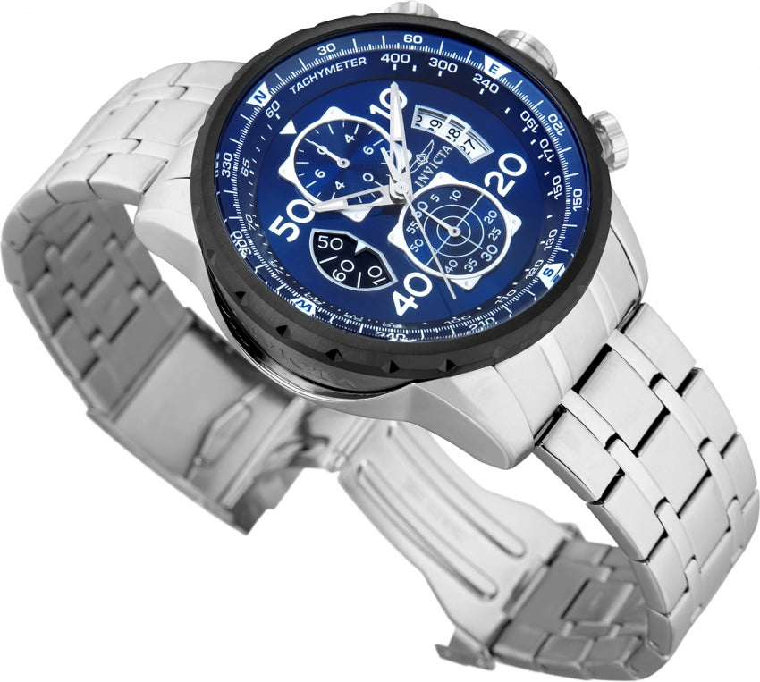 Invicta Aviator Quartz Blue Dial Analog Watch For Gents - 22970