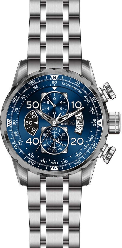 Invicta Aviator Quartz Blue Dial Analog Watch For Gents - 22970
