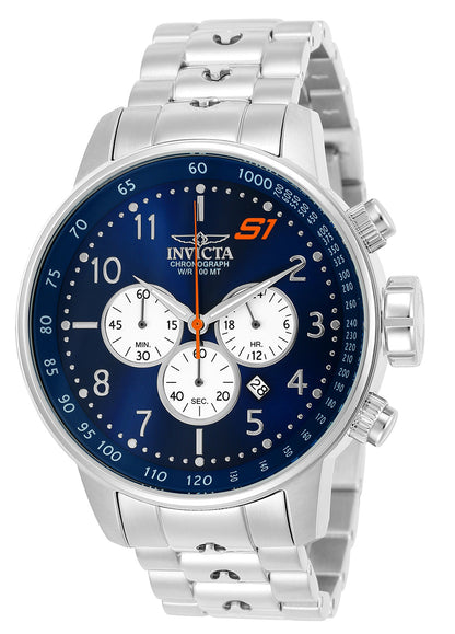 Invicta Stainless Steel S1 Rally Analog Blue Dial, Band Color Silver Men&