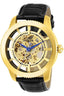 Invicta Leather Analog Gold Dial Men's Watch-23638