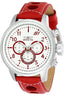 Invicta Leather Analogue Multicolor Dial , Band Color:Red Men's Watch-24082