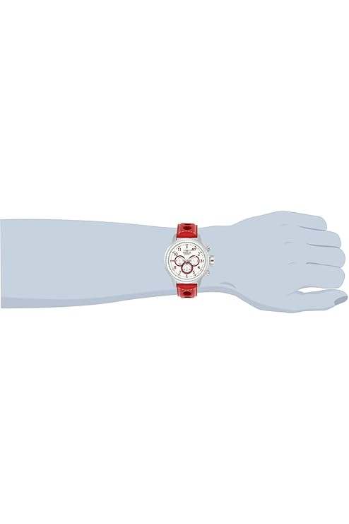 Invicta Leather Analogue Multicolor Dial , Band Color:Red Men&