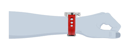 Invicta Leather Analogue Multicolor Dial , Band Color:Red Men&