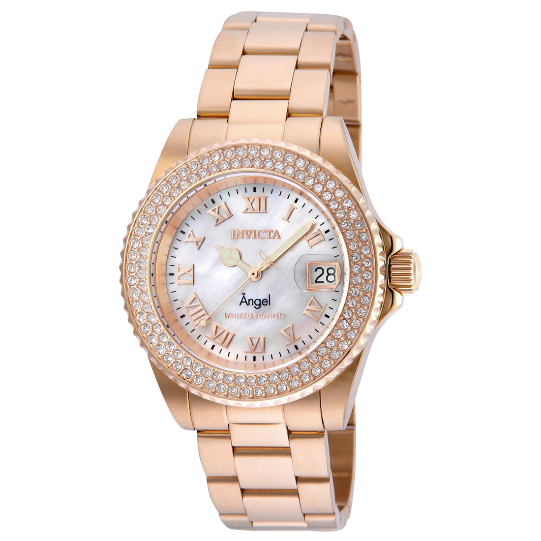 INVICTA Angel Quartz Movement White Analog  Dial Watch For Ladies- 24615