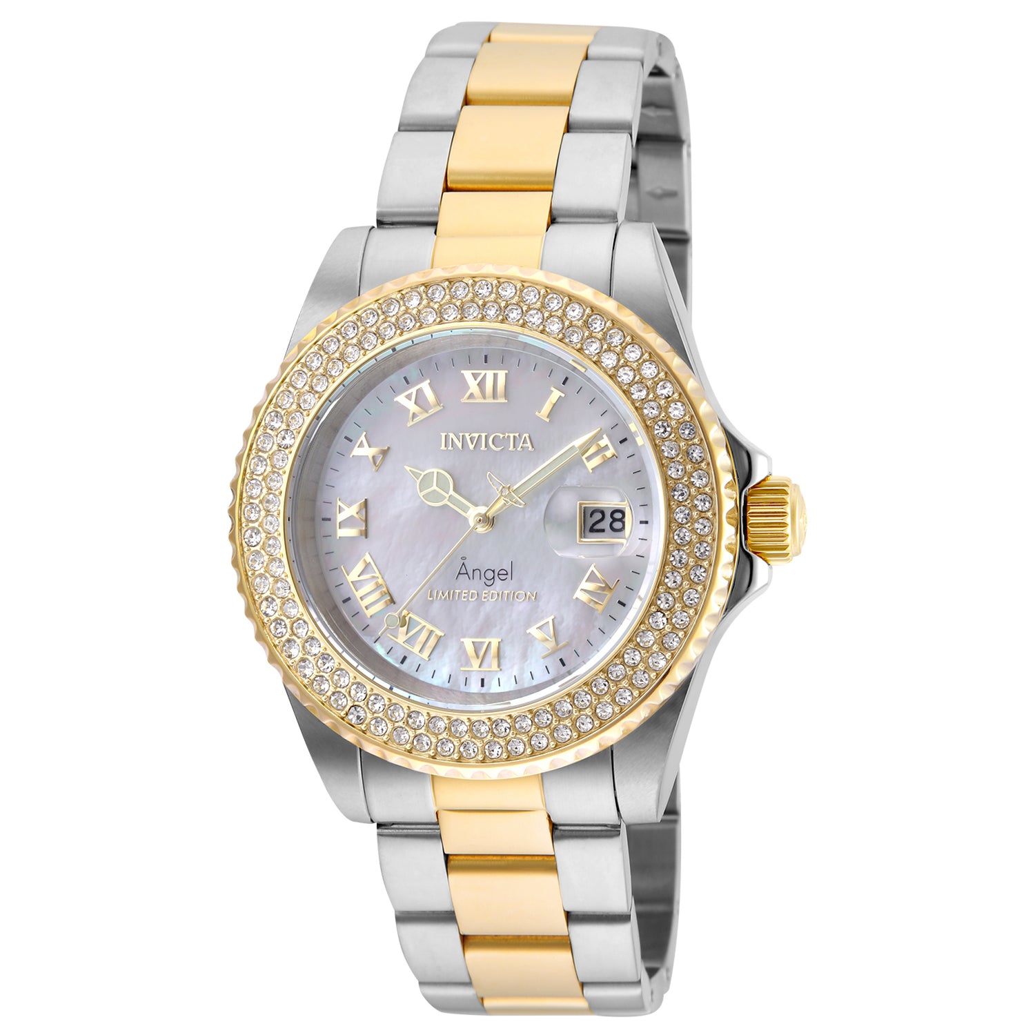 INVICTA Angel Quartz Movement White Analog  Dial Watch For Ladies- 24616