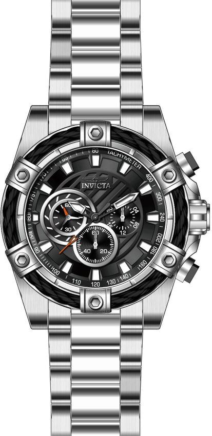 Invicta Bolt Quartz Black Dial Analog Watch For Gents - 25512