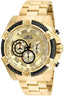 Invicta Stainless Steel Bolt Chronograph Gold Dial, Gold Band Analog Watch for Men - 25515