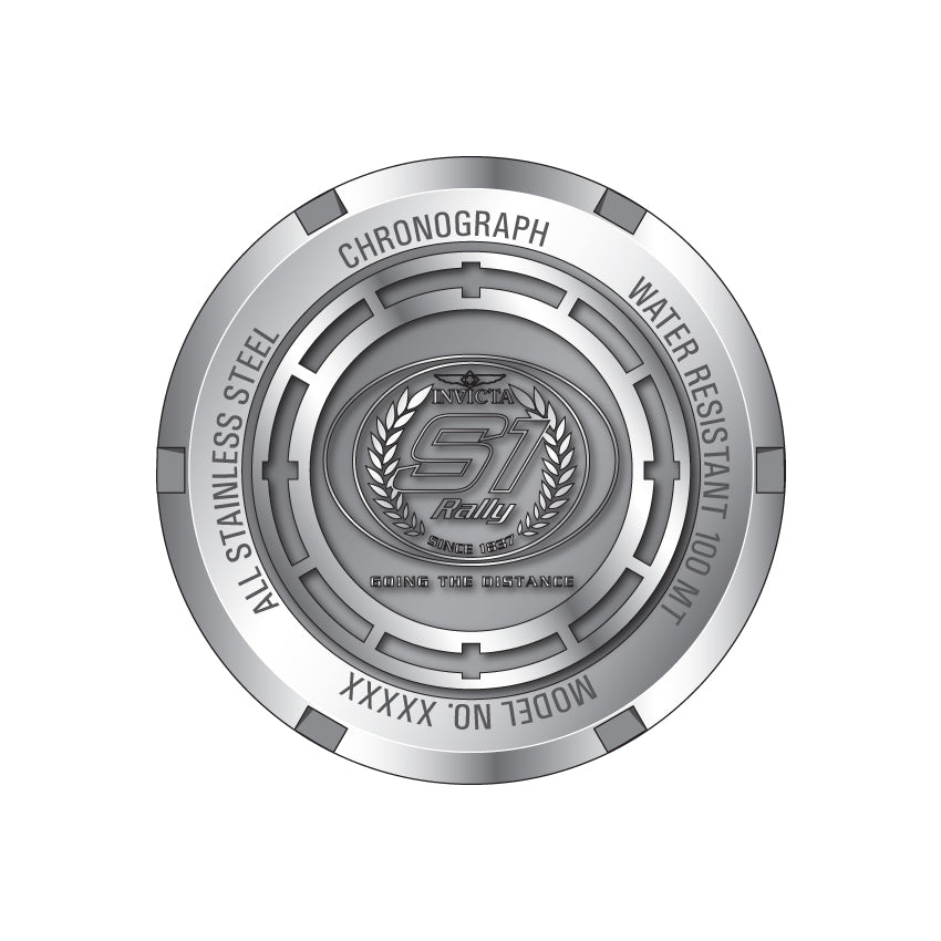Invicta Leather Analog Ivory Dial Mens Watch-S1 Rally, Band Color:Brown