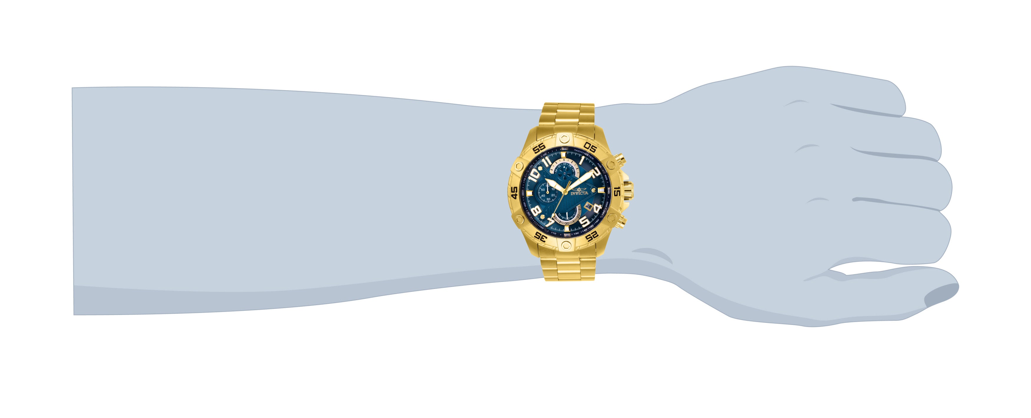 INVICTA S1 Rally Quartz Movement Gold Analog  Dial Watch For Gents- 26098
