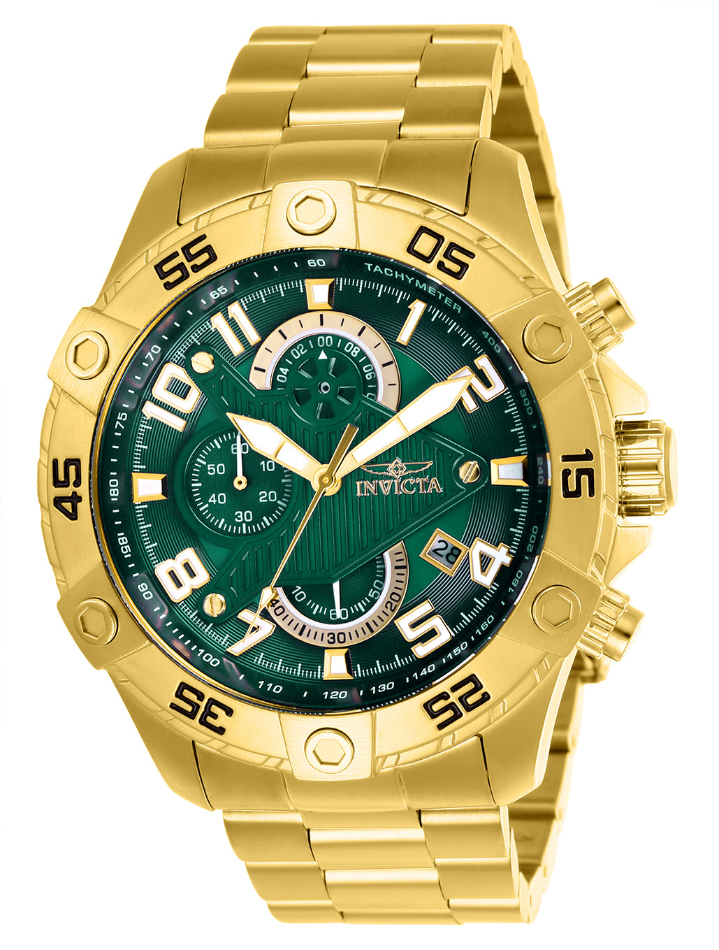 INVICTA S1 Rally Quartz Movement Green Analog  Dial Watch For Gents- 26096
