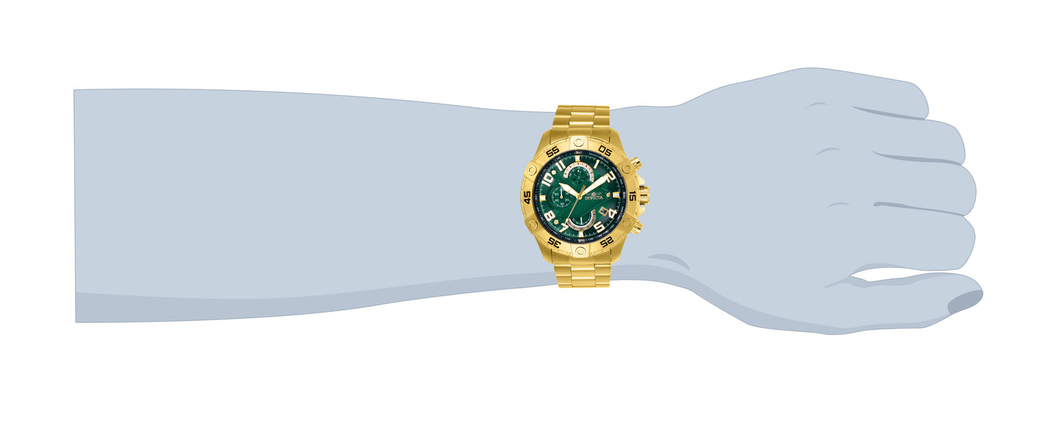 INVICTA S1 Rally Quartz Movement Green Analog  Dial Watch For Gents- 26096