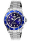 Invicta Stainless Steel Pro Diver Analog Blue Dial Unisex Watch-26971, Silver Band