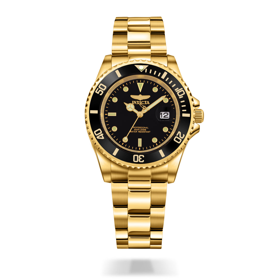 Invicta Silicone Analog Black Dial Men&