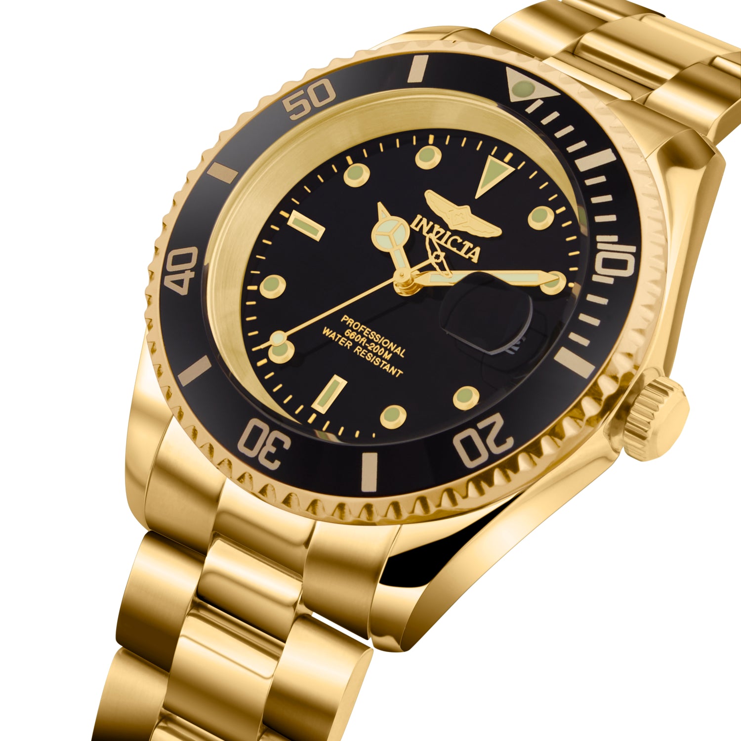 Invicta Silicone Analog Black Dial Men&
