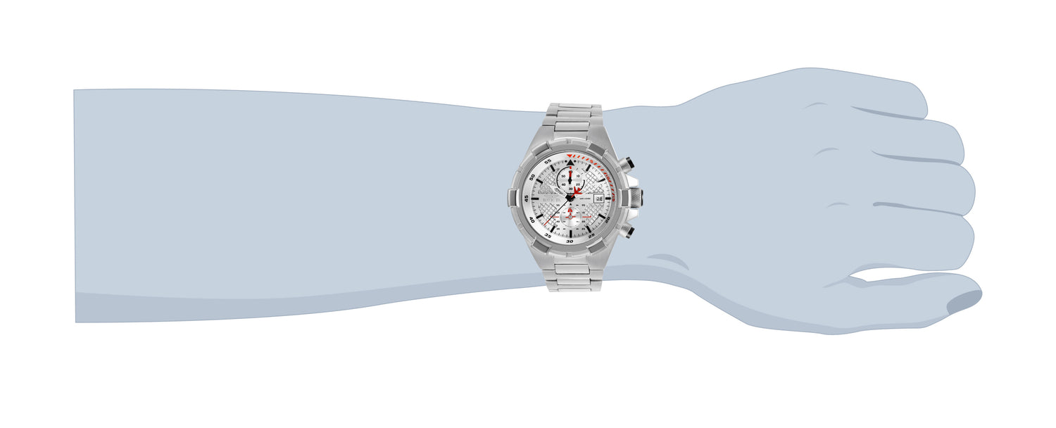 INVICTA Aviator Quartz Movement Silver Analog  Dial Watch For Gents- 28107