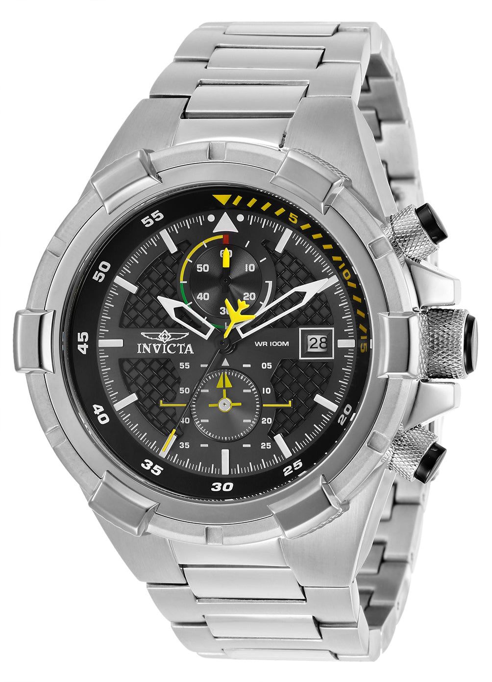 INVICTA Aviator Quartz Movement Black Analog  Dial Watch For Gents- 28108