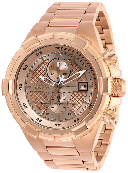 INVICTA Aviator Quartz Movement Rose Gold Analog  Dial Watch For Gents- 28128