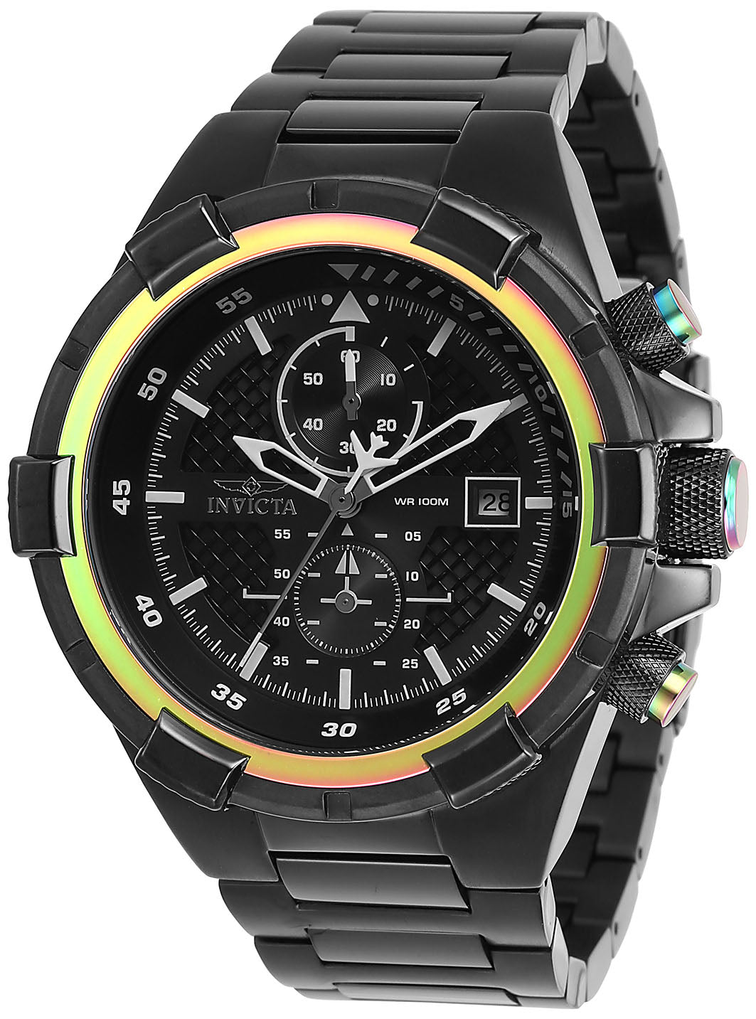 INVICTA Aviator Quartz Movement Black Analog  Dial Watch For Gents- 28131