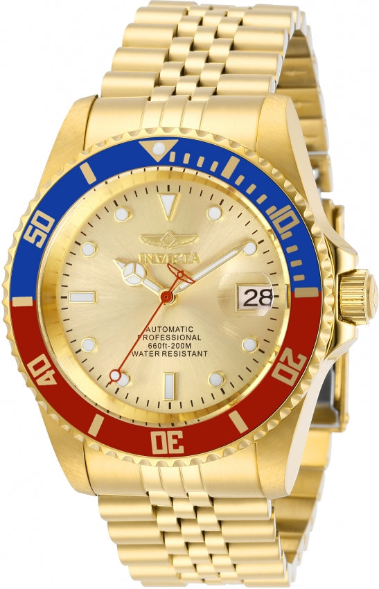 Invicta Pro Diver Automatic Gold Dial Analog Watch For Gents - 29183