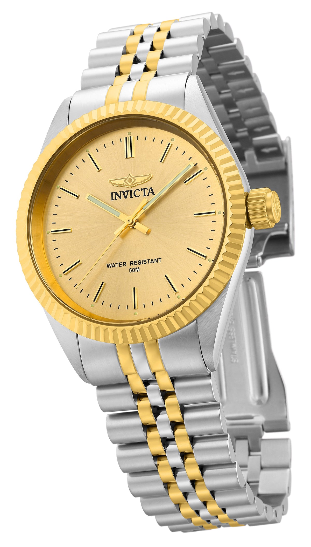 Invicta Specialty Quartz Gold Dial Analog Watch For - Gents 29382