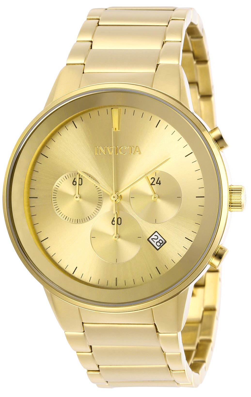 INVICTA Specialty Quartz Movement Gold Analog  Dial Watch For Gents- 29481