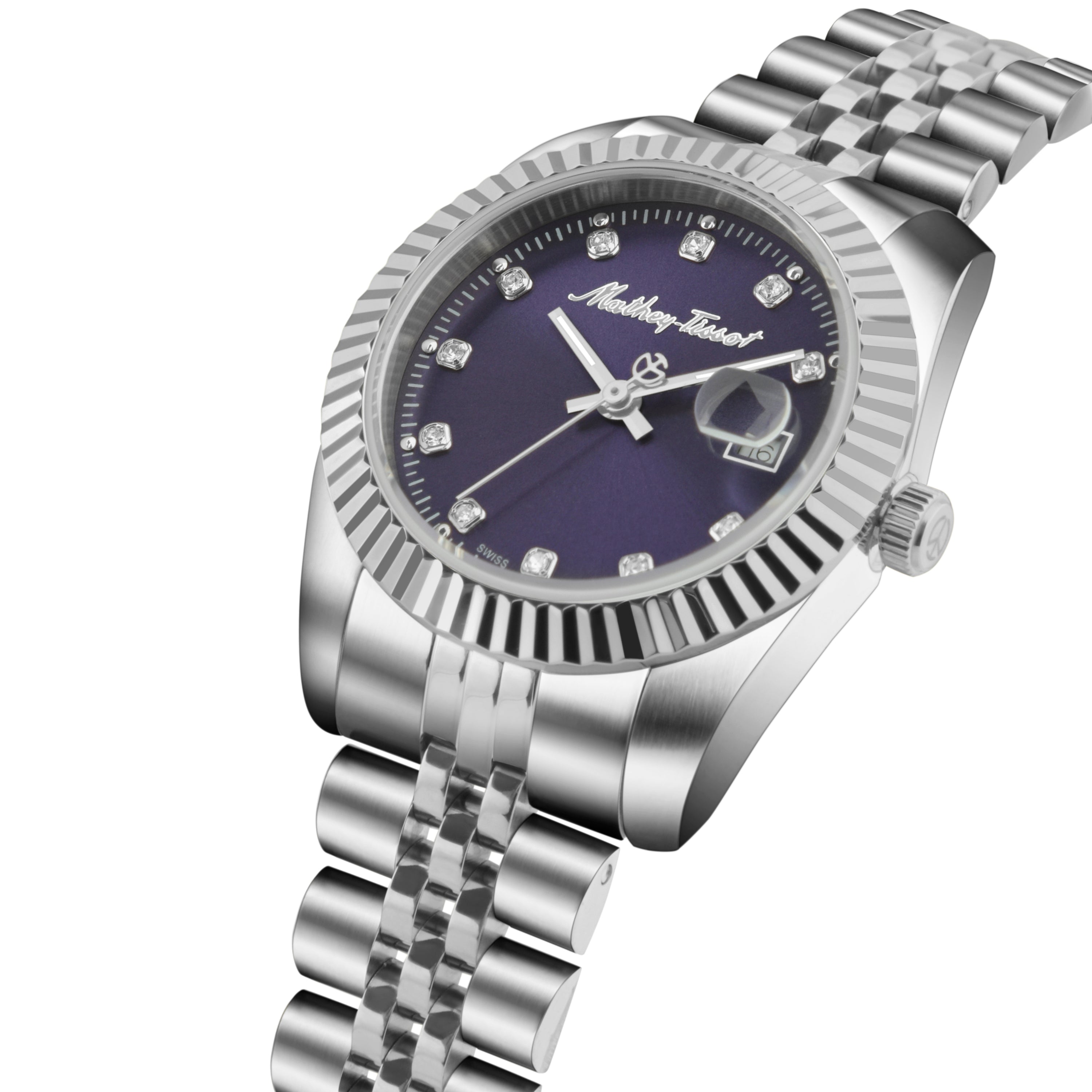 Mathey-Tissot Swiss Made Purple Dial Analog  Watch For Women -  D810APU