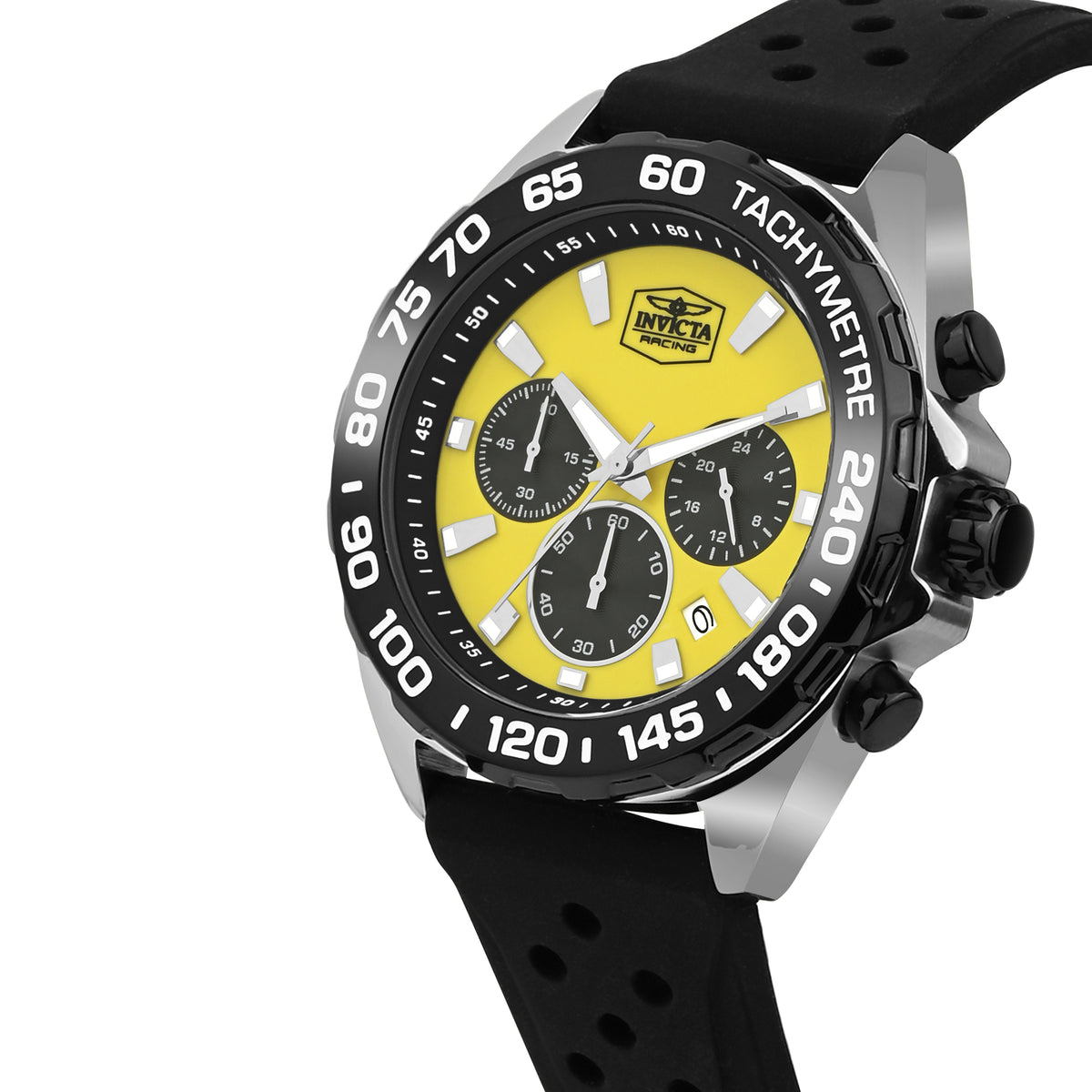 Invicta Racing Quartz Yellow Dial Analog Watch For Gents - 47770