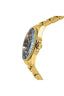 Invicta Stainless Steel Analog Blue Dial, Gold Band Men Watch-30024