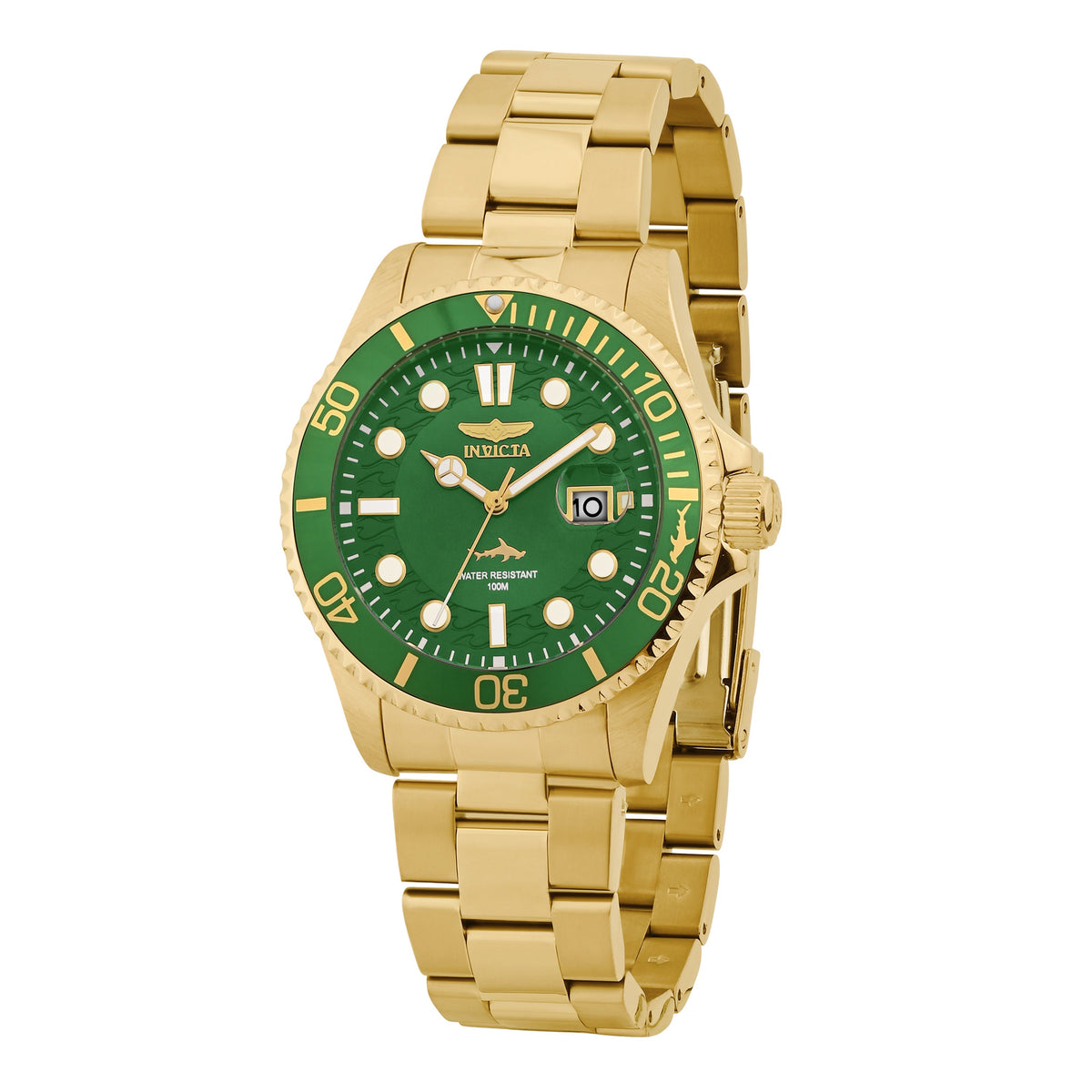 Invicta Pro Diver Quartz Green Dial Gents Watch -   30027