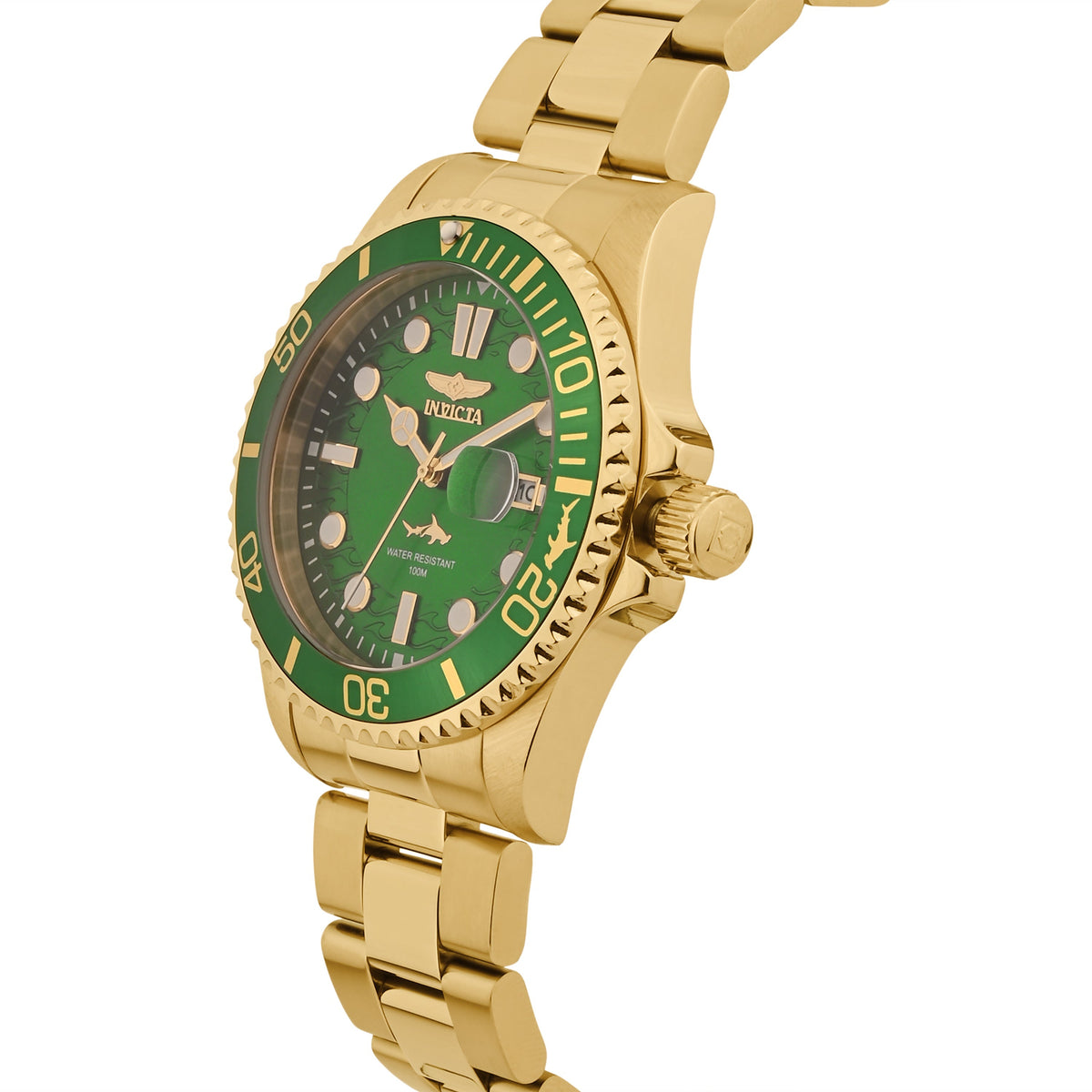 Invicta Pro Diver Quartz Green Dial Gents Watch -   30027
