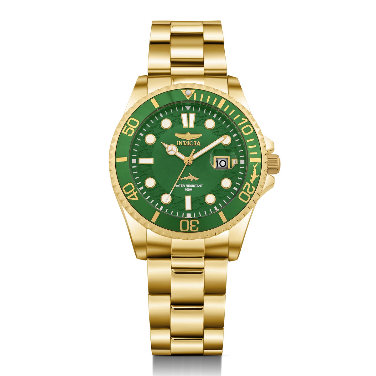 Invicta Pro Diver Quartz Green Dial Gents Watch -   30027