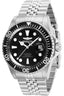 Invicta Mens Stainless Steel Analog Black Dial Watch-30091