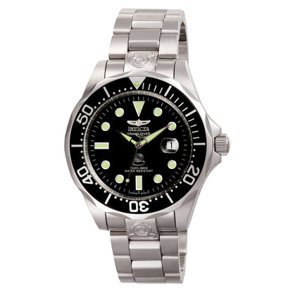 Invicta Pro Diver MenS Wrist Watch Stainless Steel Automatic Black Dial - 3044