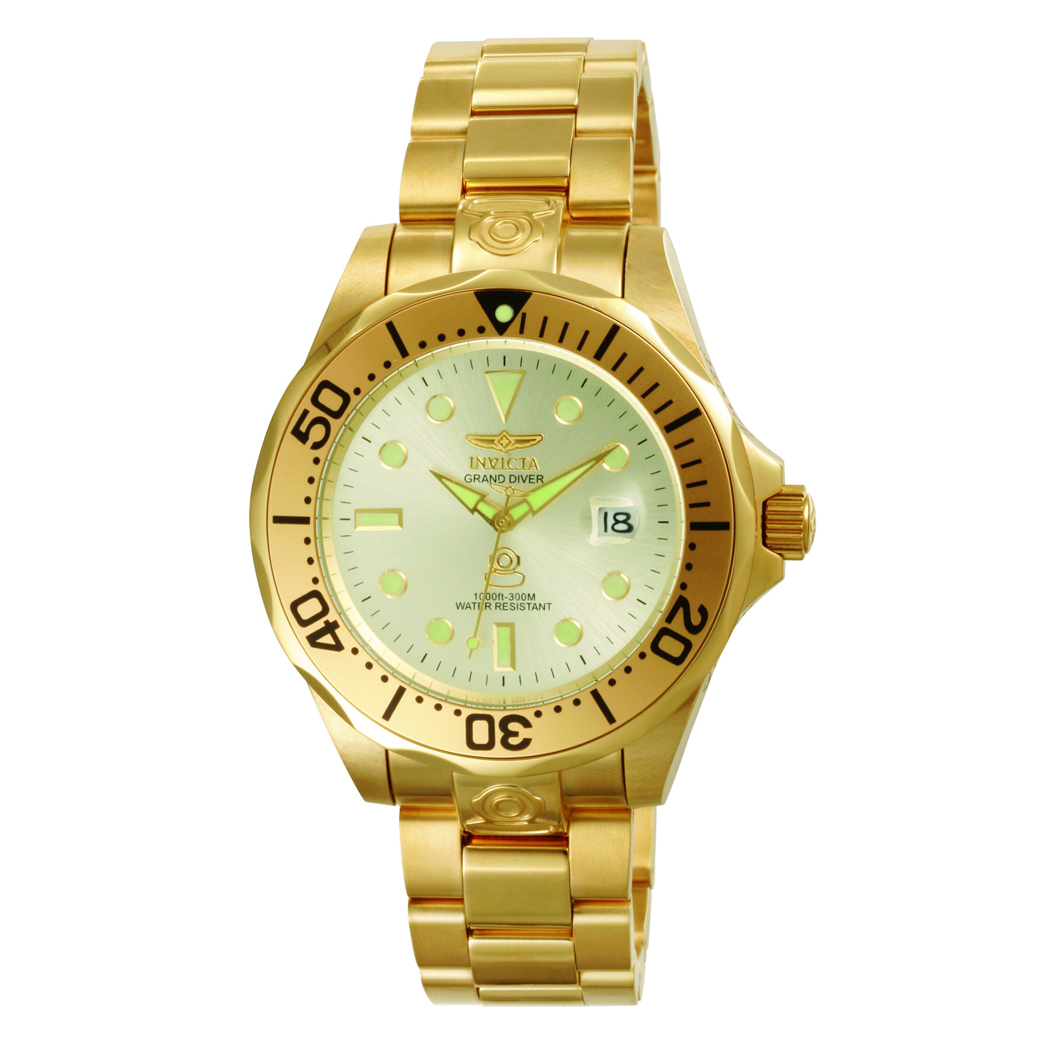 Invicta Pro Diver Automatic Gold Dial Analog Watch For - Gents 3051
