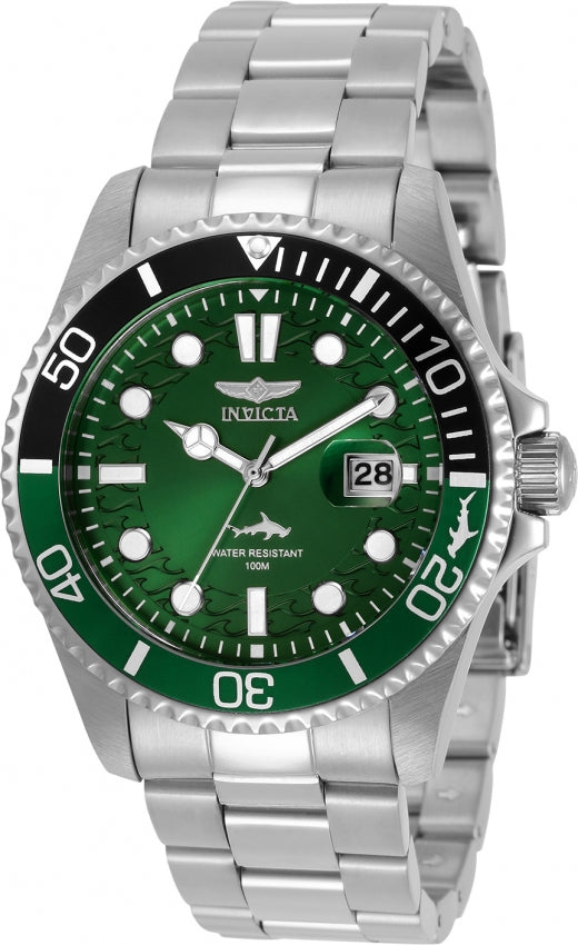 Invicta Pro Diver Quartz Green Dial Analog Watch For Gents - 30808