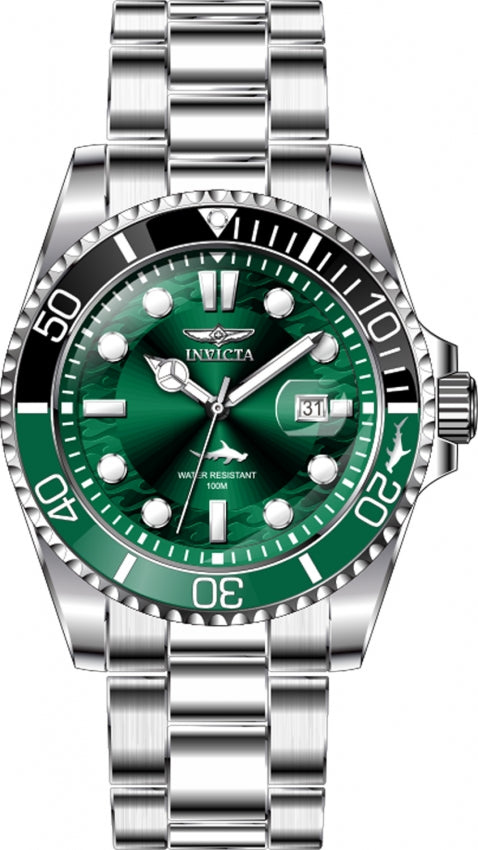 Invicta Pro Diver Quartz Green Dial Analog Watch For Gents - 30808