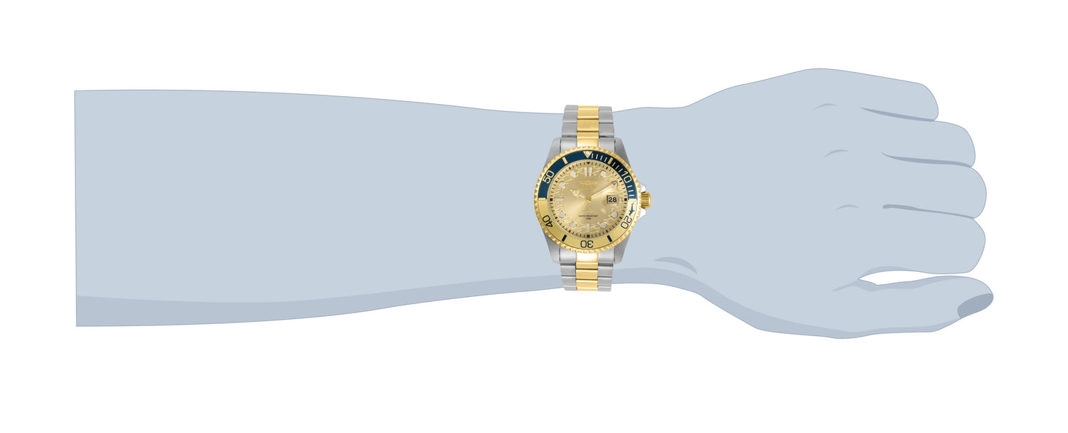 Invicta Pro Diver Quartz Gold Dial Analog Watch For - Gents 30948