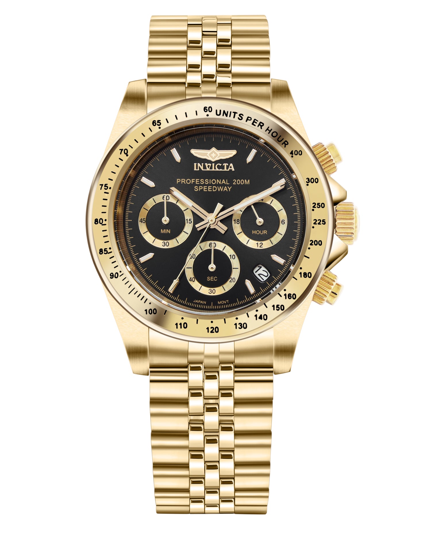 Invicta Speedway Quartz Caliber VD53 Movement Black Dial Analog Watch For - Gents 31001