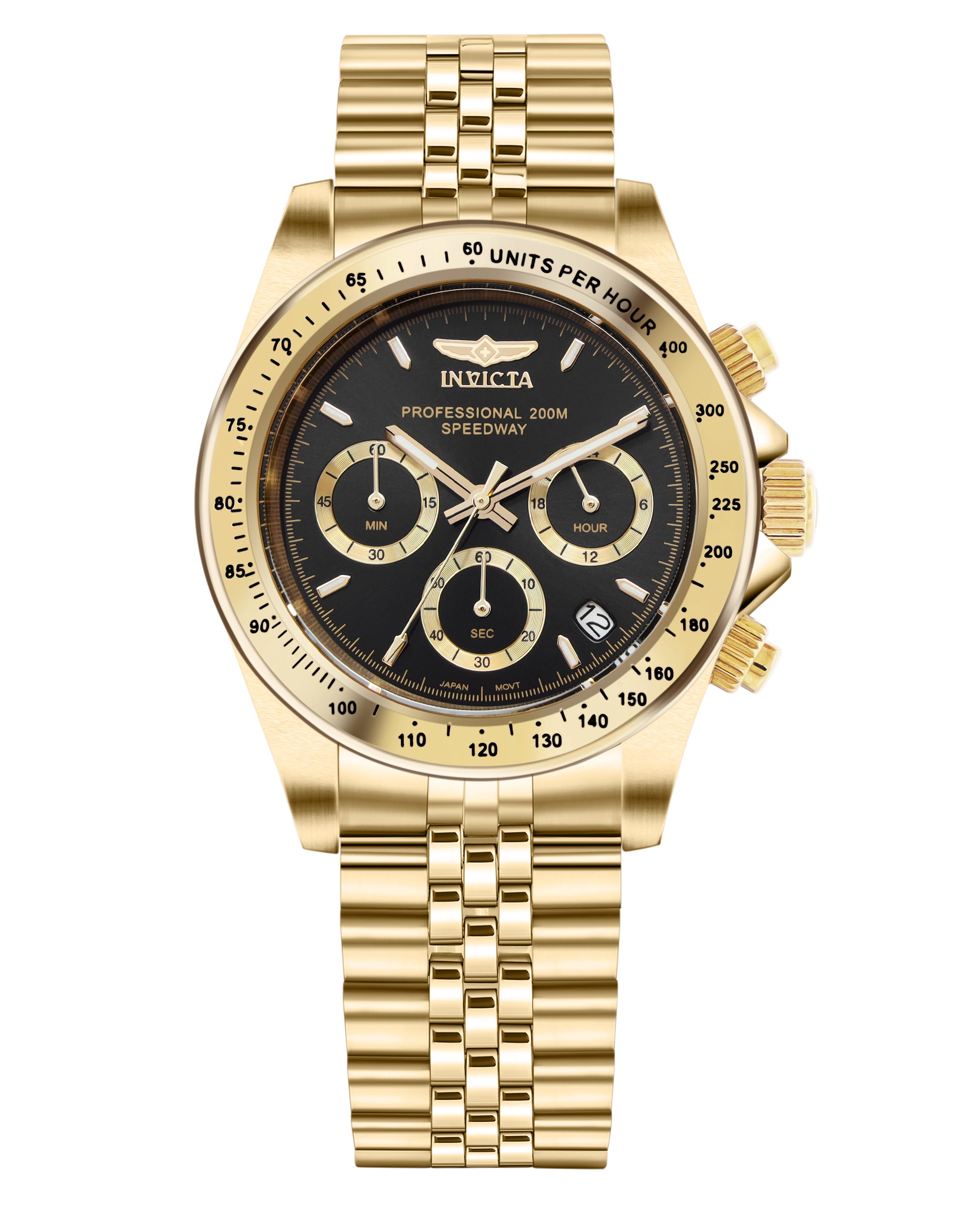 Invicta Speedway Quartz Caliber VD53 Movement Black Dial Analog Watch For - Gents 31001