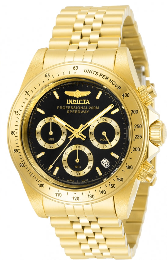 Invicta Speedway Quartz Caliber VD53 Movement Black Dial Analog Watch For - Gents 31001