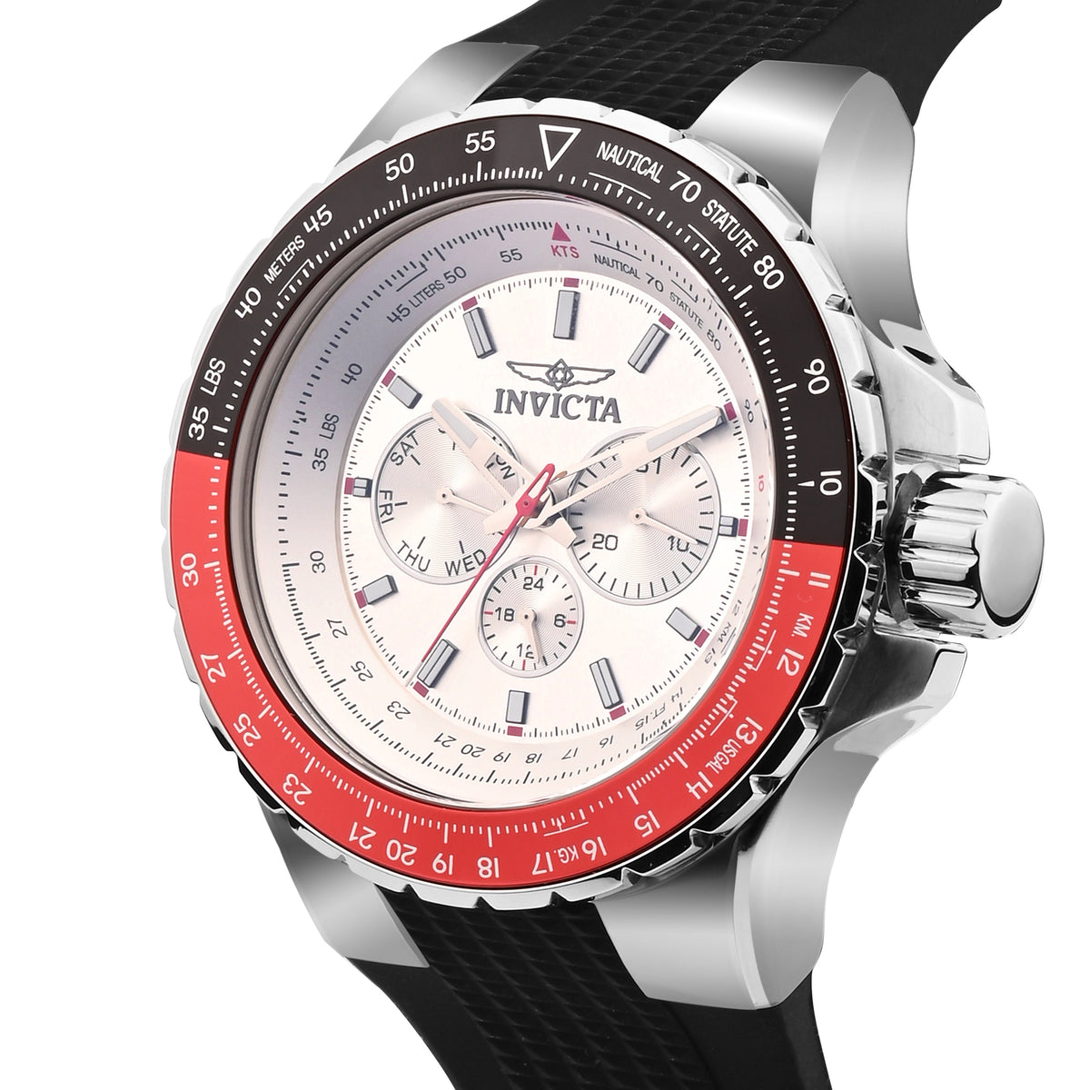 Invicta Aviator Quartz Silver Dial Analog Watch For Gents - 33027