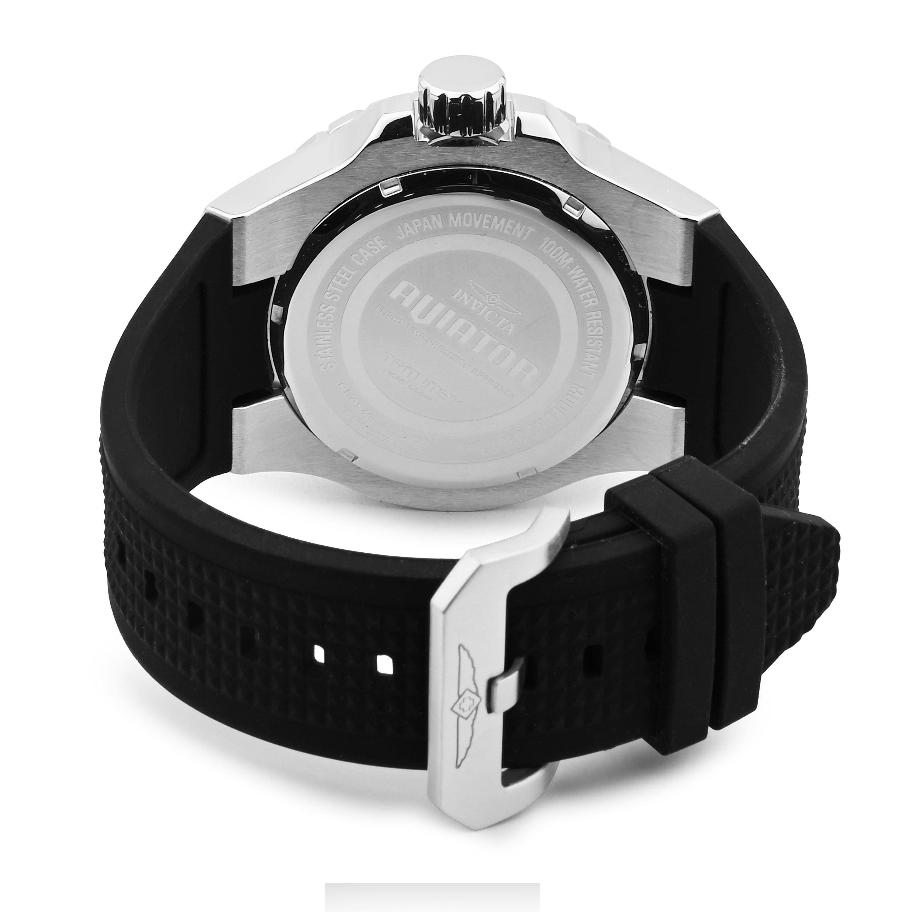 Invicta Aviator Quartz Silver Dial Analog Watch For Gents - 33027