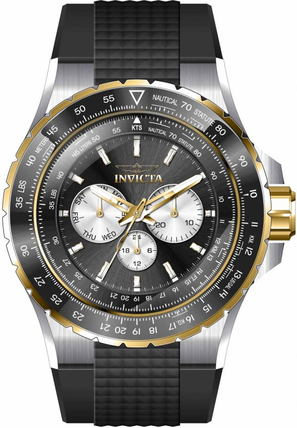 Invicta Aviator Quartz Black Dial Analog Watch For Gents - 33029