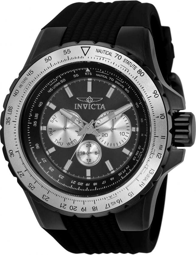 Invicta Aviator Quartz Black Dial Analog Watch For - Gents 33033